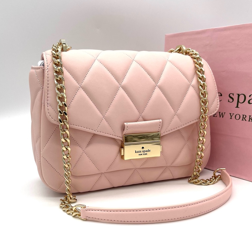 Kate Spade Carey Small Quilted Flap Shoulder Crossbody Bag